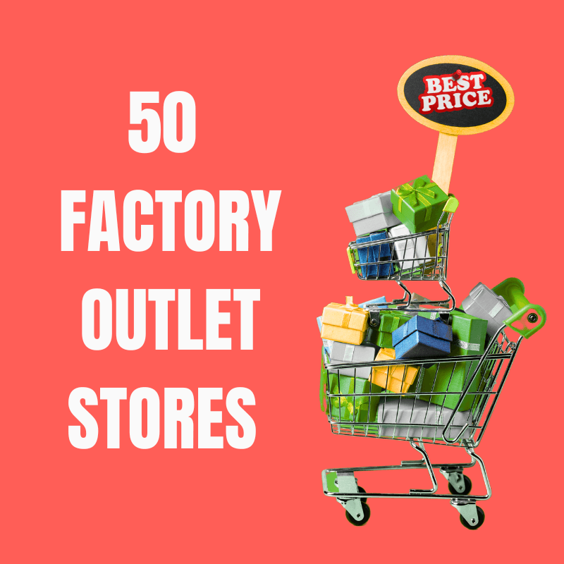 50 factory outlet stores