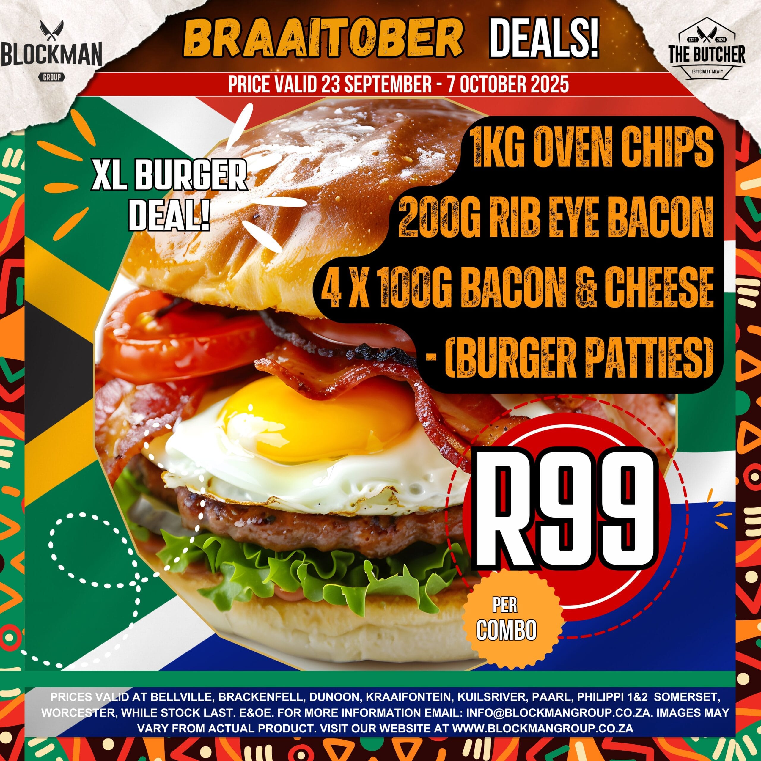 FB - BRAAITOBER POSTS (1080 X 1080 mm) XL Burger deal